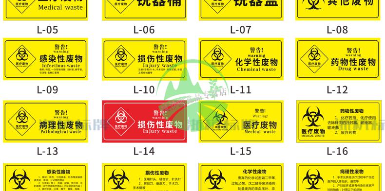 病区医院感染区半污染区用拖把抹布分区域分类提示标识贴纸定制清洁区