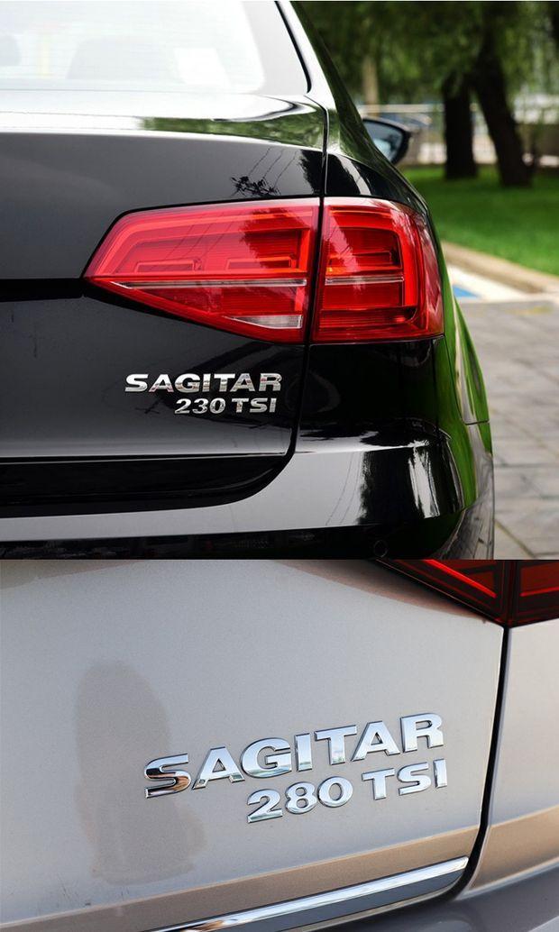 大众速腾全系排量标230 280tsi车标字母贴sagitar车尾改装贴 原车款
