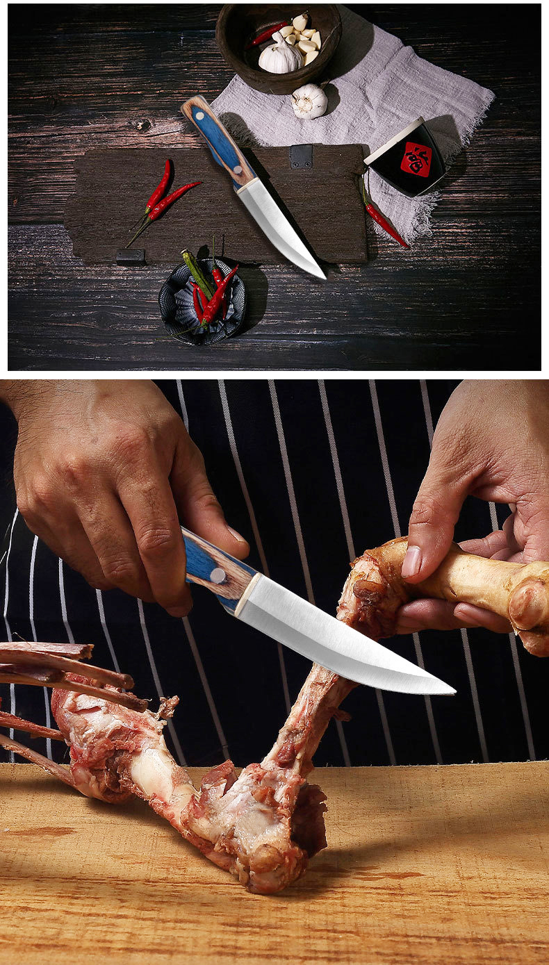 蒙古手工小刀藏族切肉割削肉刀具内人吃肉加厚手把肉手扒肉抓羊排餐刀