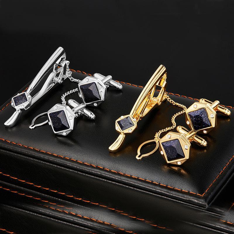 袖口钉男士4件套男士领带夹袖扣套装法式衬衫扣袖钉袖口钉商务领带