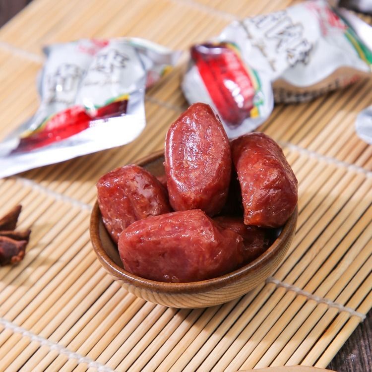 5折上海特产立丰猪肉枣500g碳烤蜜汁小香肠休闲肉类零食其它纯猪肉枣