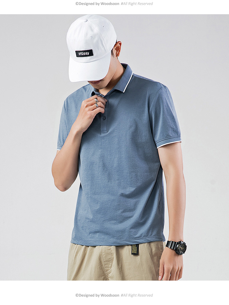 我的速度短袖polo衫男潮牌ins夏季潮流百搭翻领衣服简约时尚青年保罗