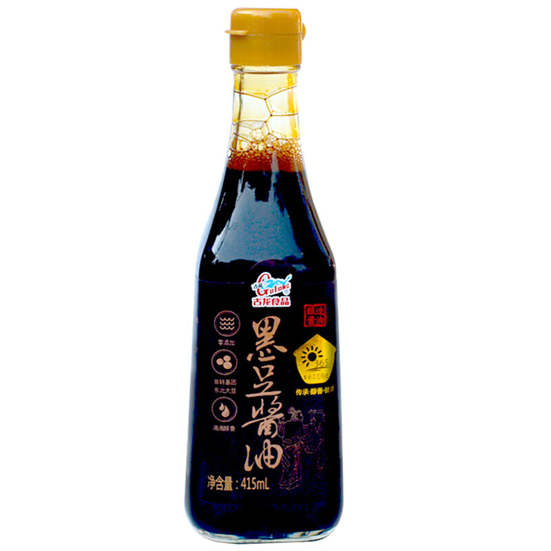 古龙酱油古法酿造酱油黄豆黑豆酱油415ml舌尖中国0厦门古龙酱油古早2
