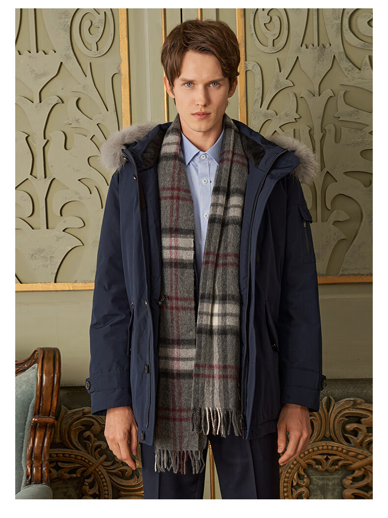 【反季清货】scofield男士羽绒服品牌冬季鸭绒保暖中长款连帽外套