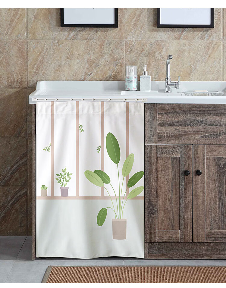 阳台滚筒洗衣机遮阳帘滚筒洗衣机防晒帘防尘防晒罩阳台橱柜鞋柜帘防水