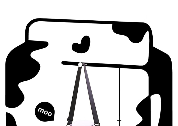 朗栩莲腾讯公仔腾讯qq牛年公仔斜挎包upup毛绒礼物奶鹅奶牛可爱包包鹅