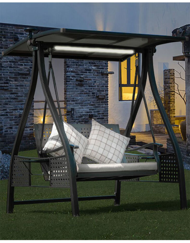 可狄 户外秋千铁艺摇椅子吊床室内外豪华花园庭院吊椅吊篮藤椅双荡