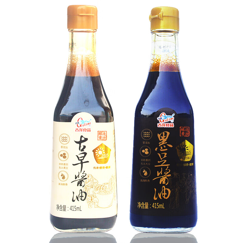 古龙酱油古法酿造酱油黄豆黑豆酱油415ml舌尖中国0厦门古龙酱油古早2
