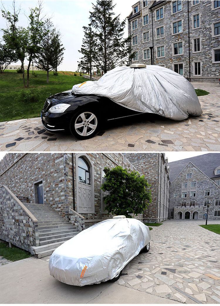 汽车全自动车衣车罩智能遥控防雪防冻电动车衣罩高配版银色太阳能app