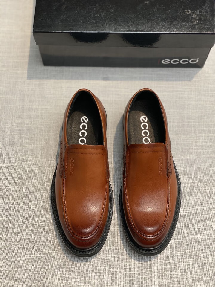 爱步(ecco)男鞋商务正装皮鞋一脚蹬牛皮德比鞋简约复古潮流休闲皮鞋