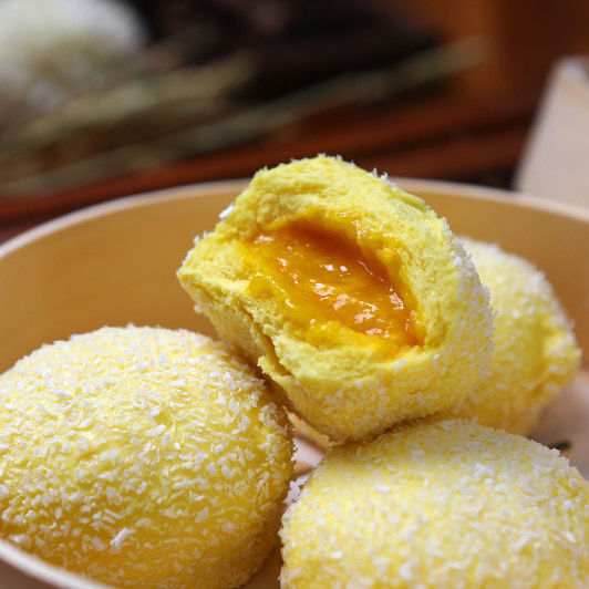 雪花流沙包椰蓉儿童营养早餐速冻包子速冻面点广式茶点 雪花流沙包1