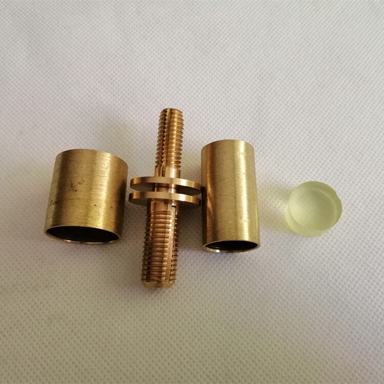 老年拐杖接头配件diy拐棍链接老人手杖防滑套铜件三角防滑垫脚套 直鼓