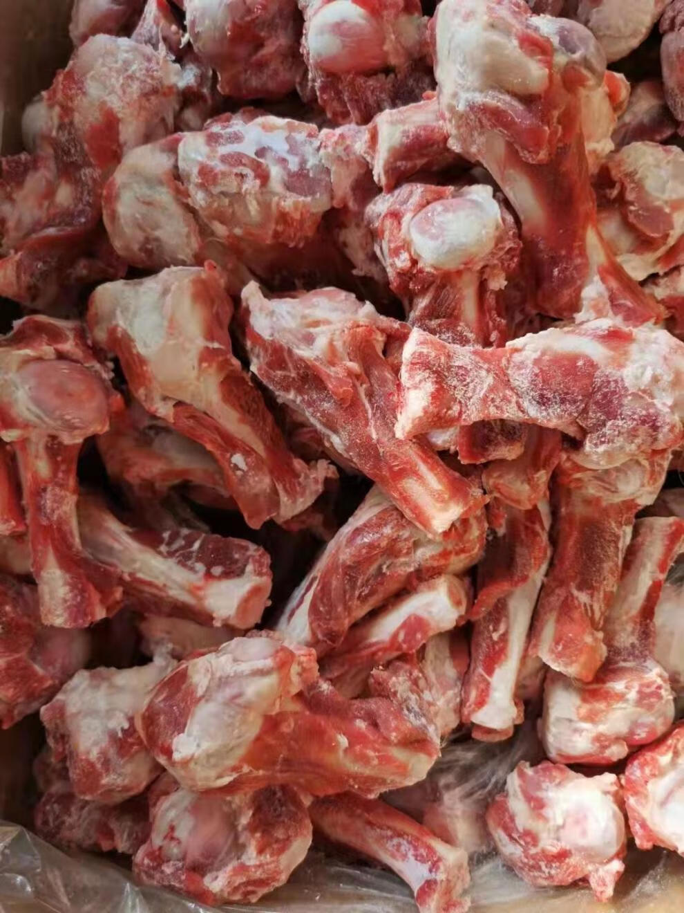 冷冻新鲜内蒙古30斤箱多肉羊棒骨批发 羊骨头带骨髓 羊筒骨 商用 宏嘉