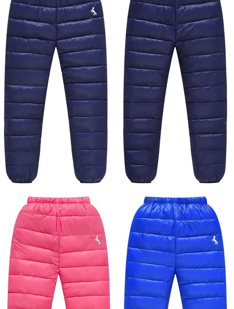 寇翔童装儿童羽绒棉裤男童女童宝宝加厚保暖冬季外穿大童高腰内胆棉裤