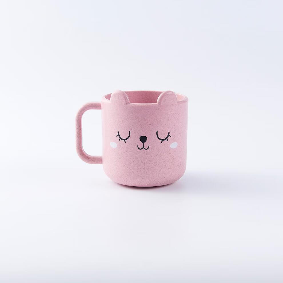 清风沐歌 儿童口杯小麦秸秆卡通小熊3色婴幼儿奶杯宝宝学习喝水杯漱口