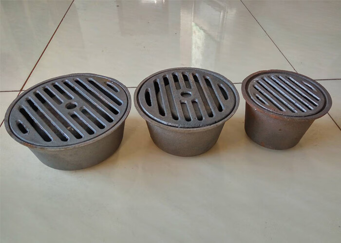 铸铁丝扣地漏dn5075100150普通螺纹丝接阳台水封防臭地漏dn150