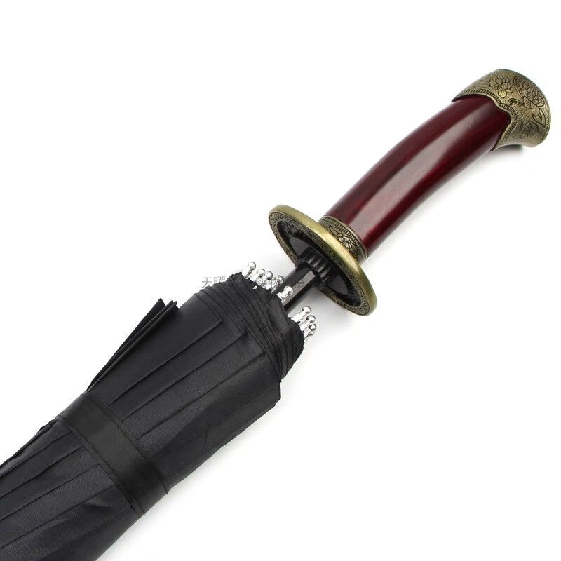 芭雅莲新品刀伞 可拔出骨古汉剑雨伞男女晴雨伞创意长柄超大号直柄