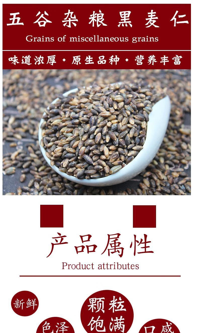 青藏高原黑青稞米青稞米5斤1斤黑大麦仁新去壳青稞米煮粥精选黑青稞米