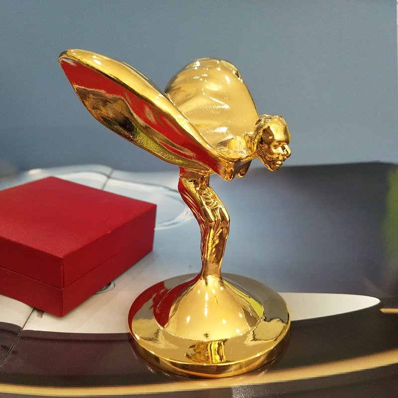 适用于60劳斯莱斯小金人车标新款电动观光旅游个性婚庆天使女神飞人