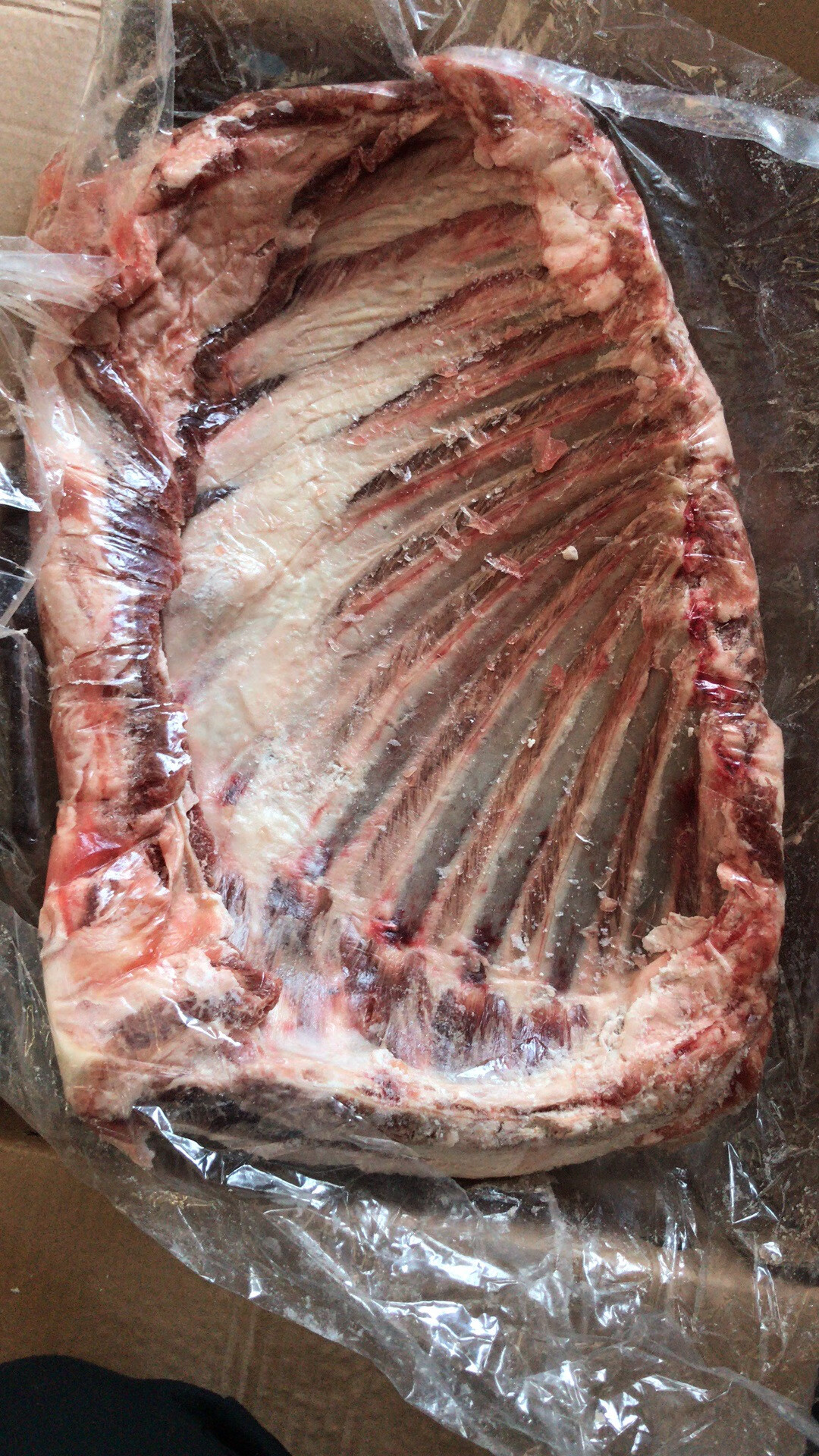 橙伯乐冷冻新鲜清真精制羔羊排羊全排烧烤羊排手抓羊排毛重18斤饭店