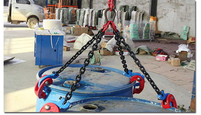 油桶吊钳双链夹子链条挂钩钩子叉车专用起重吊具卸铁桶夹具吊钩塑料桶