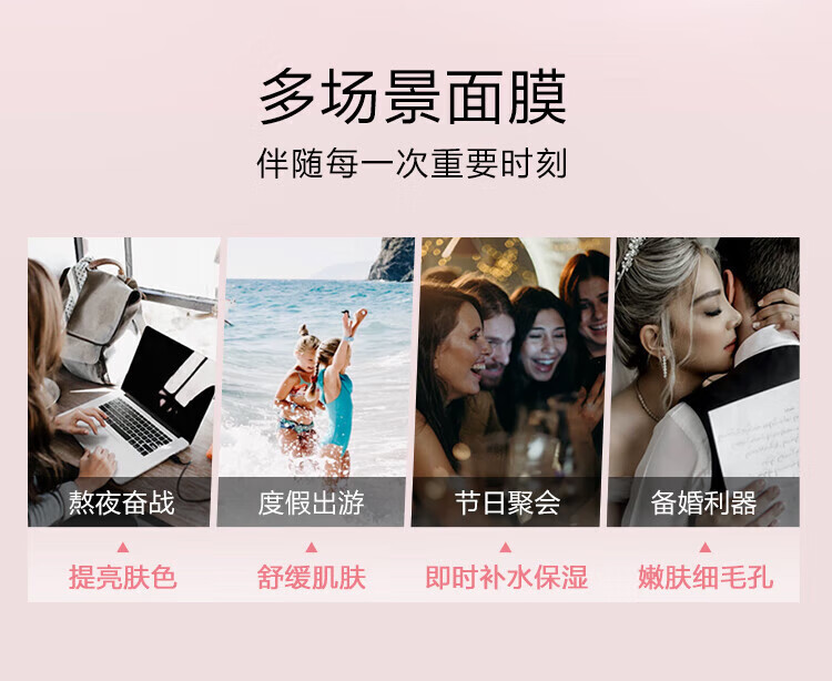 奥伦纳素（ERNO LASZLO）冰白面膜自调涂抹送女友补水保湿提亮软膜护肤套装【JD】 冰白28组（再送4组到手32组）