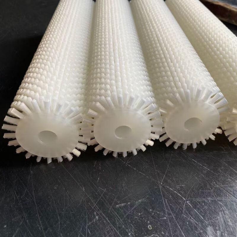 定制适用工业级尼龙丝毛刷轮软硬圆柱形包装机械小型空心滚筒辊刷厂家