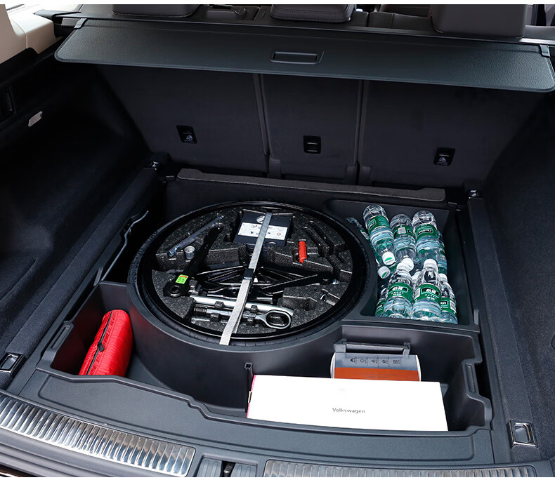 1922款进口大众新途锐后备箱储物收纳盒2021款车尾箱置物格分类扫纳新