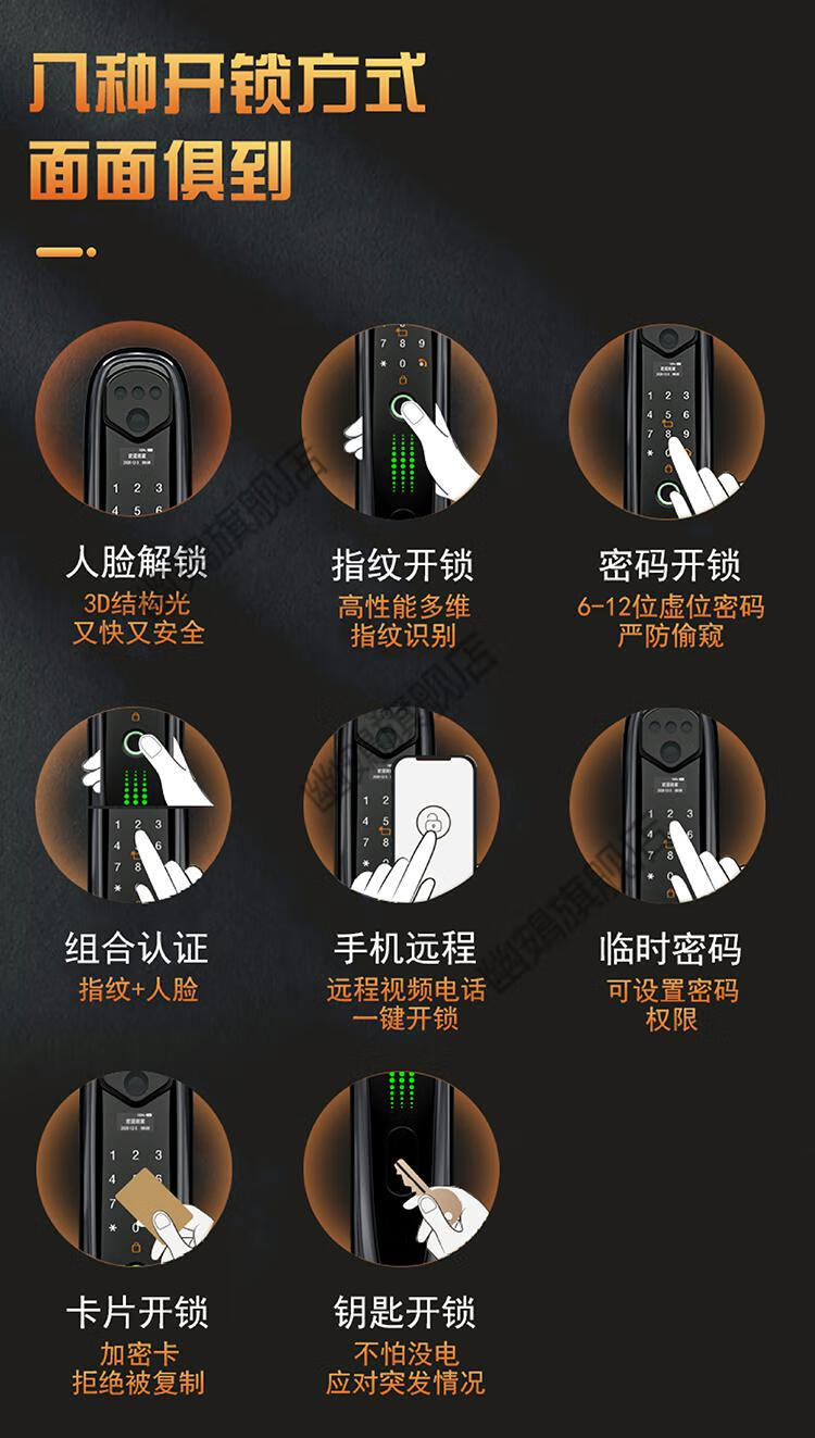 福熙防盗门防盗门门双色进户新款子母家用入户智能指纹密码锁防盗门a