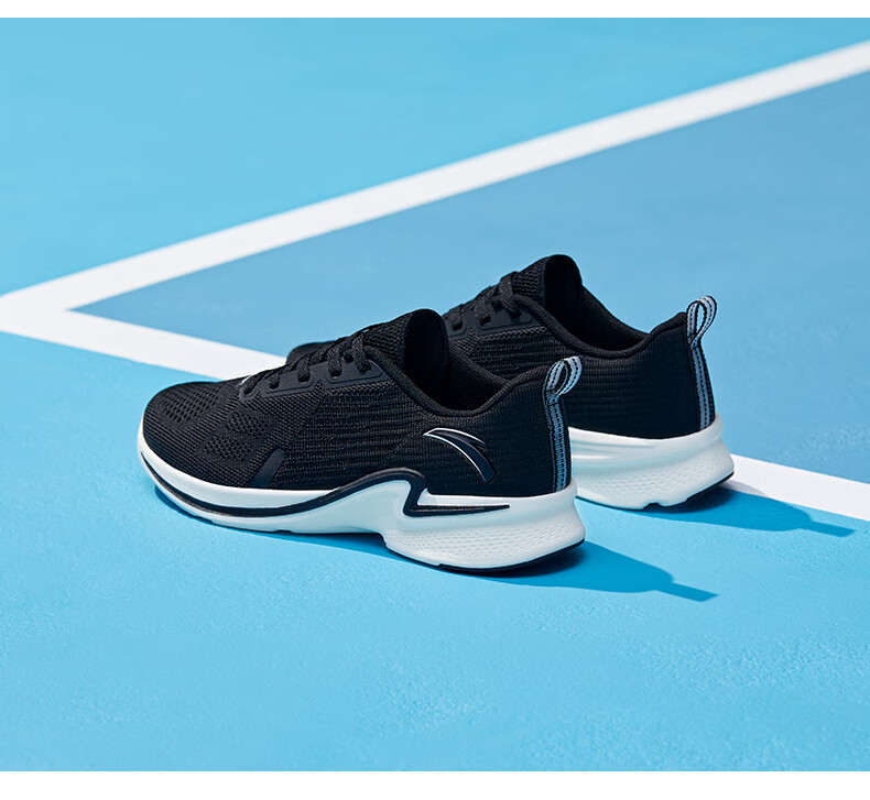 安踏氢跑鞋二代女鞋2021春季新款厚网减震跑步鞋运动鞋女 黑-4 39