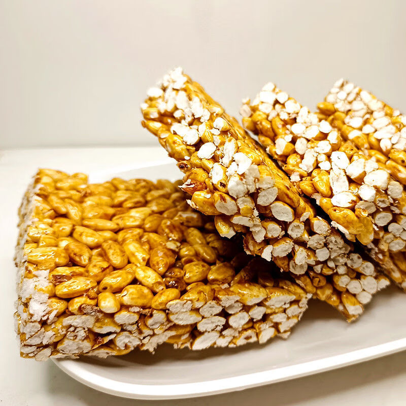 广西玉林红糖米花糖220克袋7080后怀旧经典特色零食红糖米花2袋16块袋