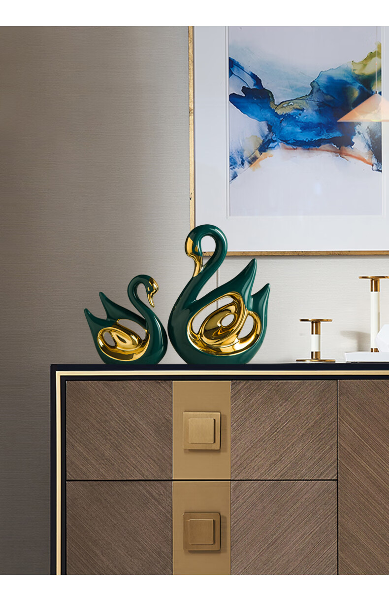 北欧轻奢牛装饰品摆件现代简约家居客厅电视柜酒柜工艺品陶瓷礼物