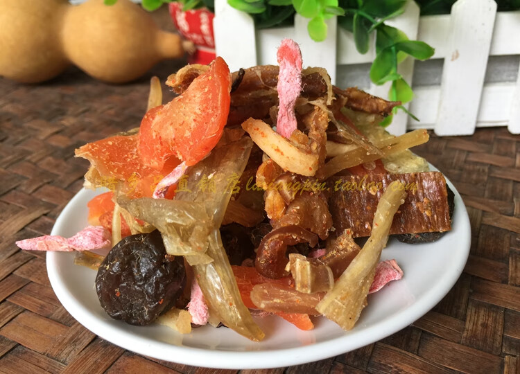 湖南浏阳特产十样锦盐果子辣椒酸枣糕萝卜姜等蔬果干混装小吃aa500g