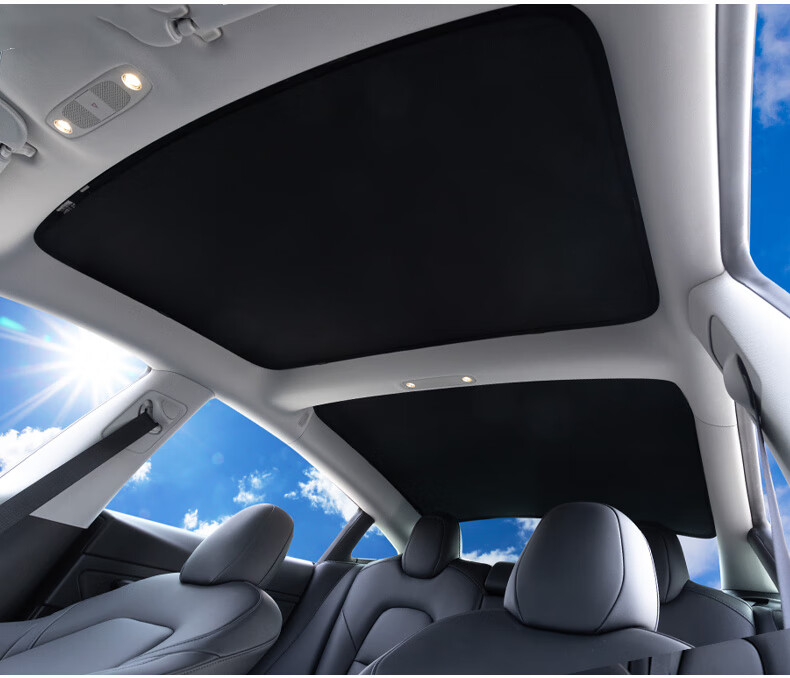 适用特斯拉model3天窗遮阳帘modely防晒隔热板顶挡小鹏g3内饰改装