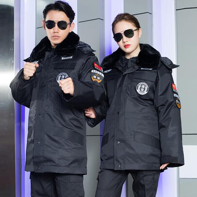 甄选保安服冬装棉服大衣套装作训服勤务大衣执勤服外套多功能棉衣99