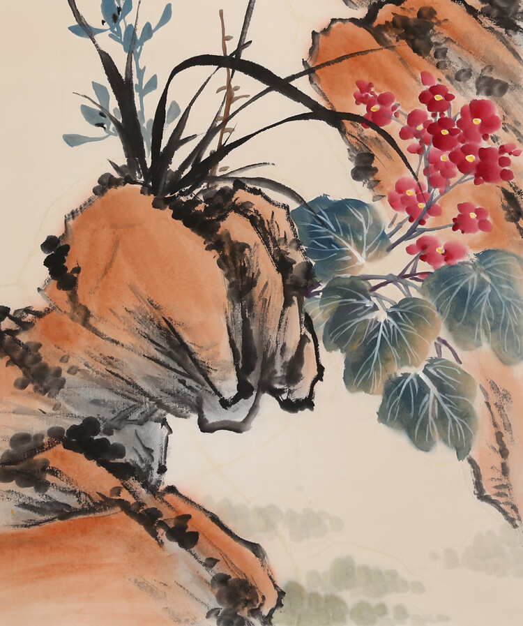 名家陈半丁花鸟字画三尺竖幅写意书画纯手绘古玩名人国画作品收藏纯