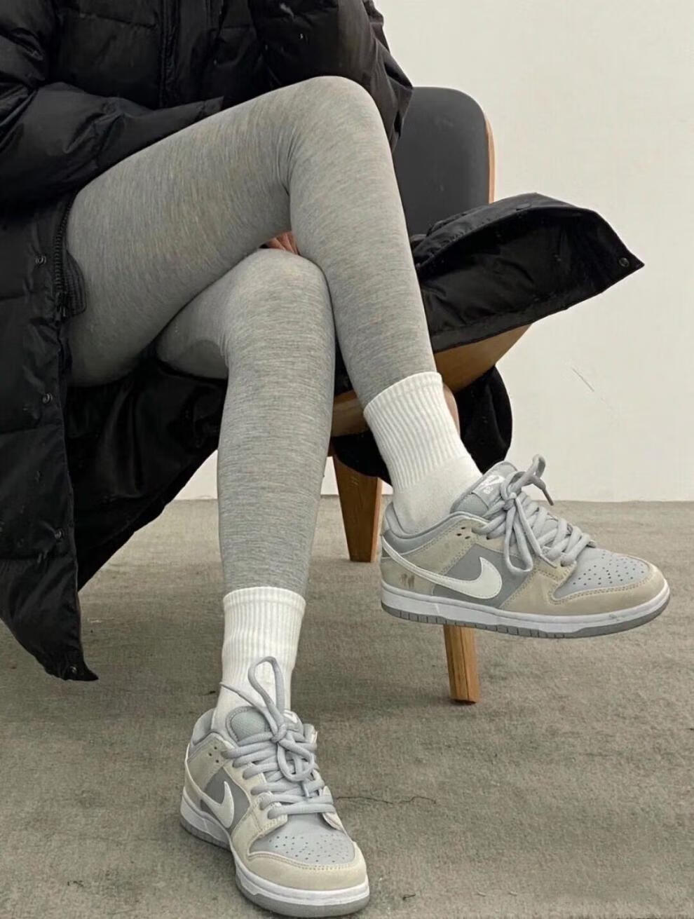 dunksb头层牛皮影子灰冰雪奇缘aj低帮王一博同款男女日系鞋小砖石45