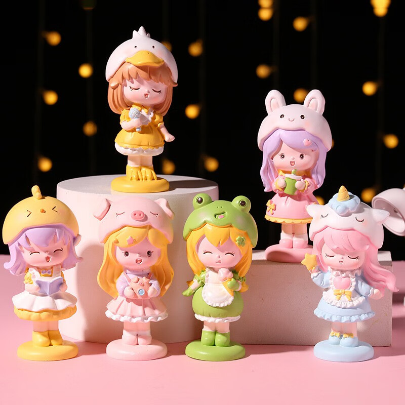 彤悦甜心萝莉盲盒创意可爱少女心盲盒公仔女孩潮玩树脂工艺生日礼品