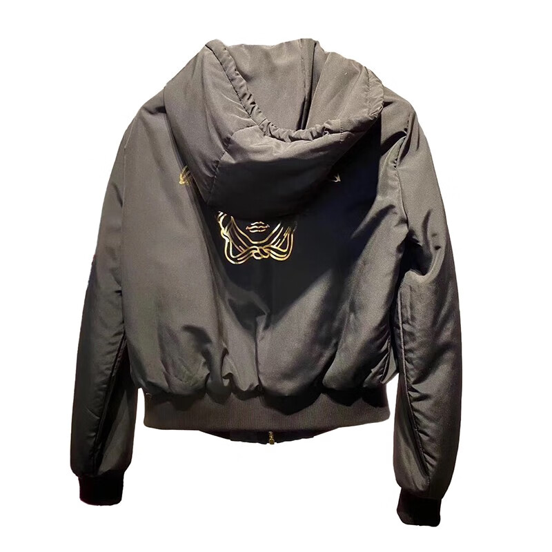 versace范思哲黑金薄女士棉服bi黑色38