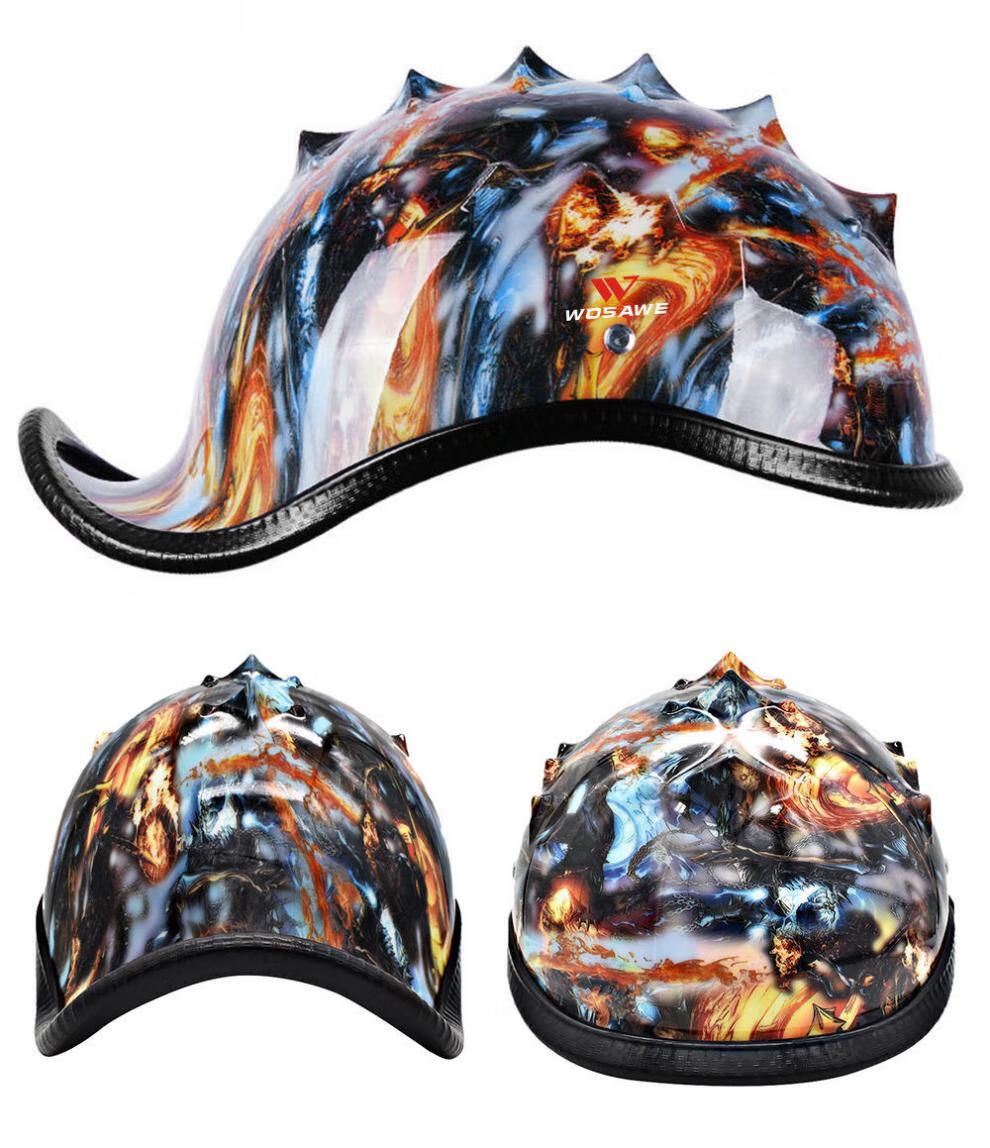 小郎人适用于摩托车半脸头盔复古机车翘盔个性轻便式安全防摔护具装备