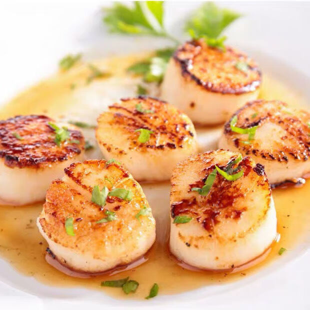 带子帆立贝柱大个鲜贝刺身大颗澳带大颗瑶柱原汁冰衣原料级供日料带子