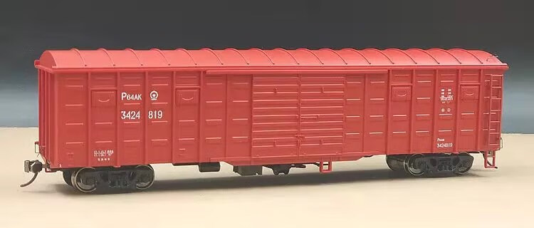 187火车模型圆顶p64p65和谐电货运车厢车头组合套装单节绿色棚65