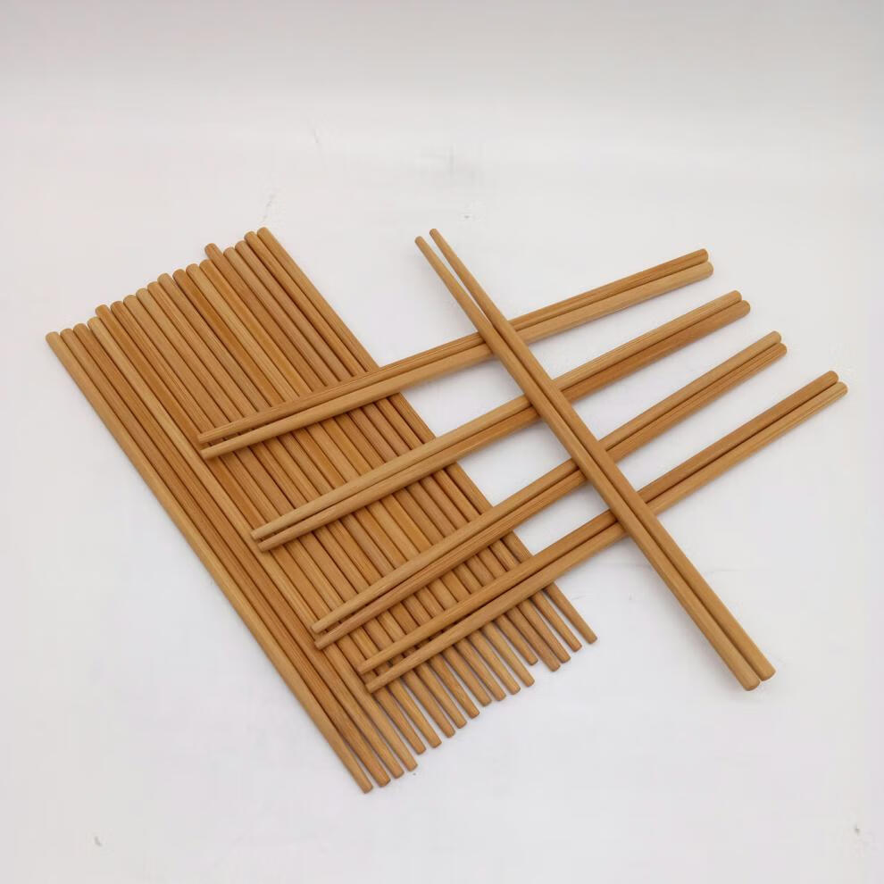 儿童筷子幼儿园短款实木练习筷天然竹筷捷陆龙18cm碳化儿童筷10双装