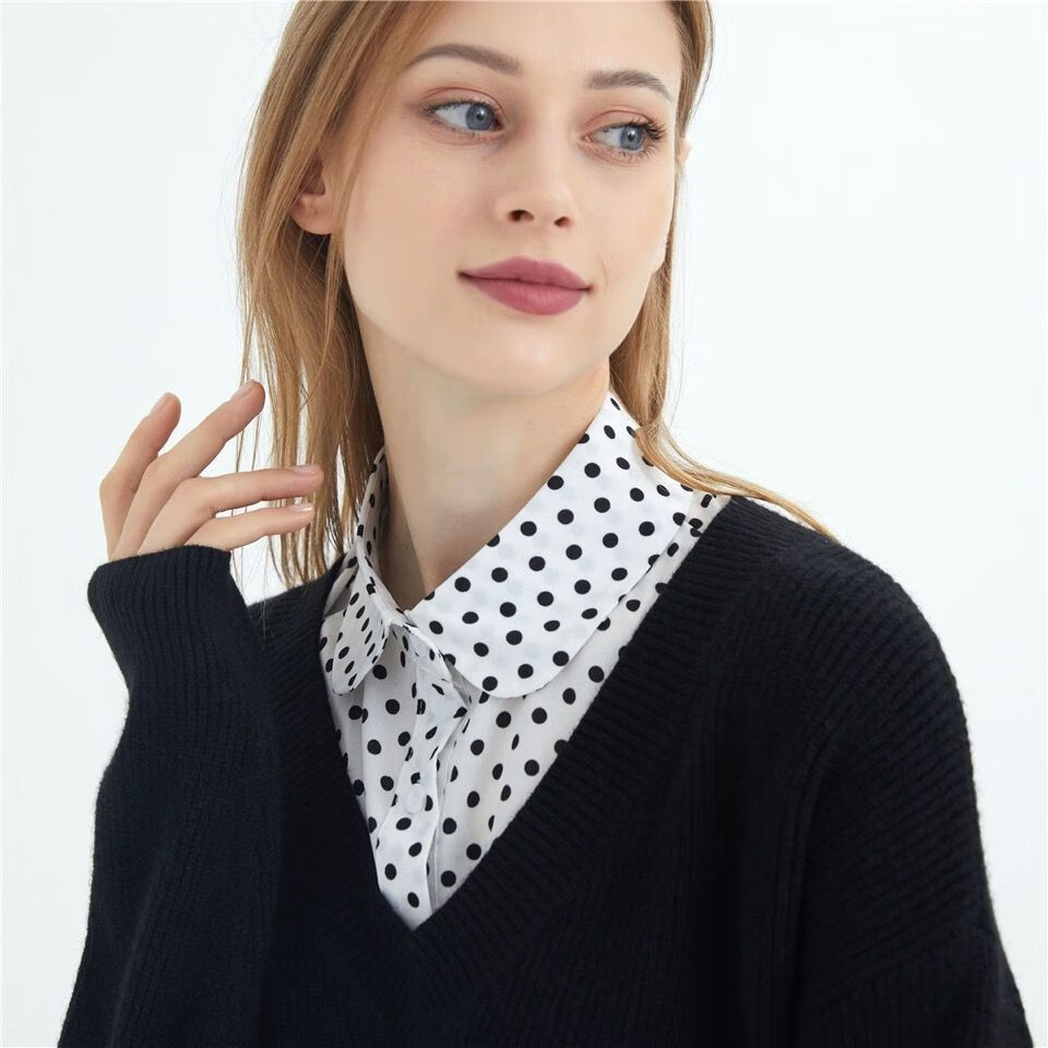 裴拉婷新品职业女士高档假领子韩版波点领假衣领衬衫假领子秋冬季内搭