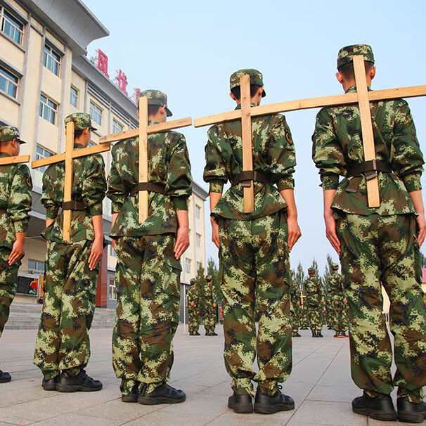 站姿驼背十字架神器背部带军姿架十字架练军姿正背正肩 成人木质架