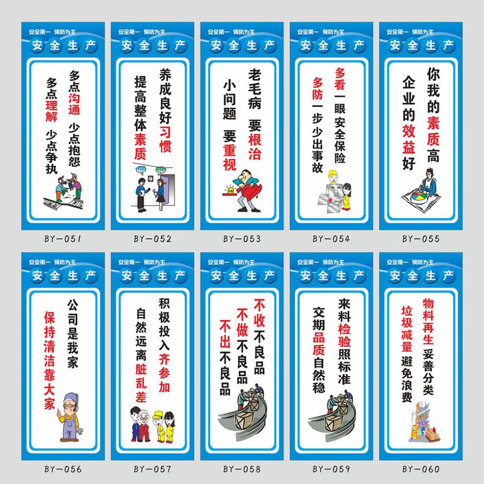 工厂车间标语安全生产标语墙贴车间生产标语仓库管理标语励志标语企业