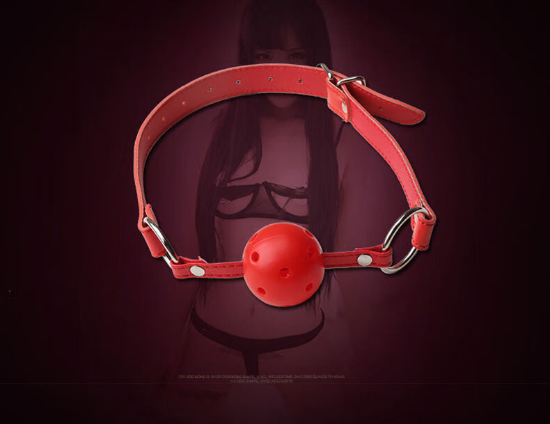 sm口塞球口枷男女口水球变态调教性工具另类玩具 情趣口球【黑色】