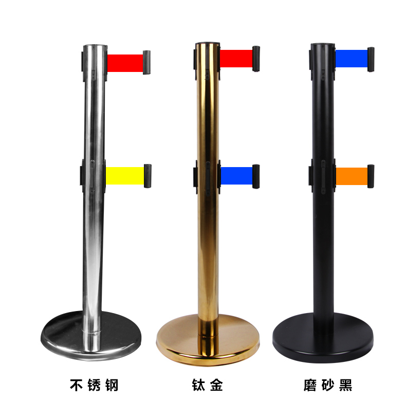 伸缩隔离带一米线护栏杆隔离带伸缩带加厚围栏不锈钢警戒银行排队 三