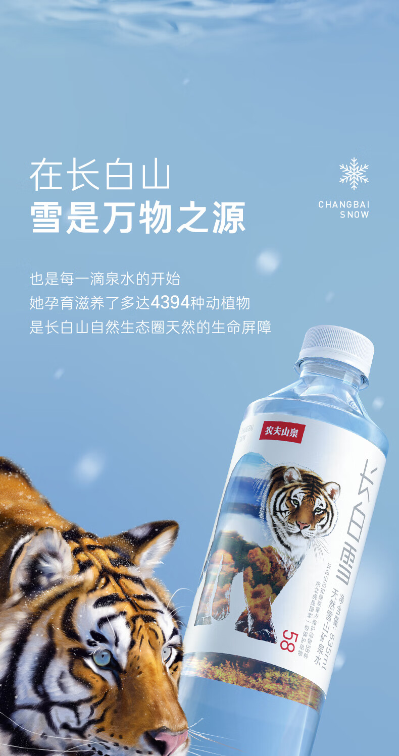 农夫山泉长白雪天然雪山矿泉水535ml*24瓶 长白雪天然水535ml*24瓶(2