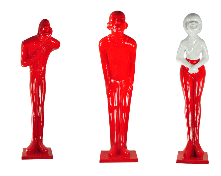 薰然玻璃钢鞠躬迎宾人物雕塑酒店ktv餐厅门口开业礼树脂落地摆件 左手